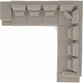 AEA Wohnzimmer Grau Polstermöbel Ecksofa L-Form Design Couchtisch Beistelltisch