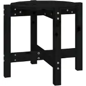 Syfax Couchtisch Schwarz Ø 52,5x45 cm Massivholz Kiefer