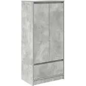 Syfax Schrank mit Schublade Betongrau 55,5x34x119,5 cm Holzwerkstoff