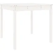 Syfax Gartentisch Weiß 82,5x82,5x76 cm Massivholz Kiefer