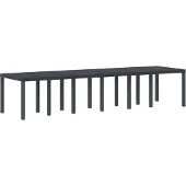 Syfax Gartentisch Anthrazit 350 x 100 x 74 cm Poly-Rattan