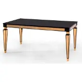 AEA Schwarz-Goldener Couchtisch Wohnzimmer Ablagetisch Stil Designer Möbel