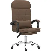 Syfax Bürostuhl mit Massagefunktion Braun Stoff