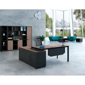AEA Ecke Schreibtisch Bürotisch Arbeitstisch Büro Tisch Schwarz Holz