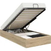 vidaXL Ottoman Bettgestell mit Speicher Sonoma-Eiche 203 x 100 x 25 cm
