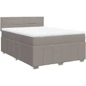 Syfax Boxspringbett mit Matratze Taupe 160x200 cm Stoff