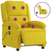 Syfax Massagesessel Elektrisch Gelb Samt