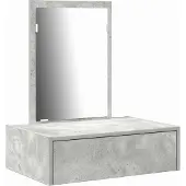 Syfax Schminktisch mit Schubladen Grau 60 x 40 x 70 cm Holzwerkstoff