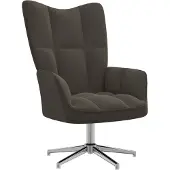 The Living Store Relaxsessel Dunkelgrau Samt