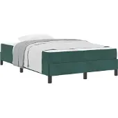 Syfax Boxspringbett mit Matratze Dunkelgrün 120 x 200 cm Stoff