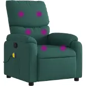 Syfax Massagesessel Dunkelgrün Stoff
