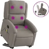 Sonstiges Massagesessel mit Aufstehhilfe Taupe Stoff