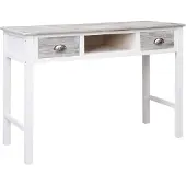 Syfax Schreibtisch Grau 110×45×76 cm Holz