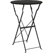 Syfax Bistrotisch Anthrazit Ø 50 x 71 cm Pulverbeschichteter Stahl