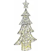 Syfax Weihnachtsbaum 160 LEDs Warmweiß 150 cm Rattan