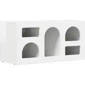 Syfax TV-Schränk Hochglanz Weiß 80 x 35 x 40 cm Holzwerkstoff