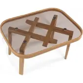 AEA Luxus Möbel Couchtisch Moderner Einrichtung Glastisch Beige Wohnzimmer