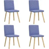 Syfax Esszimmerstühle 4 Stk. Jeansblau Stoff