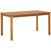 Syfax Gartentisch 140x80x74 cm Massivholz Akazie