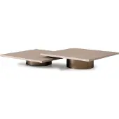 AEA Gruppe Tische Couchtisch Kaffeetisch Beistelltisch Holz Set Beige 2tlg