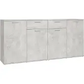 Syfax Sideboard Betongrau 160x36x75 cm Holzwerkstoff