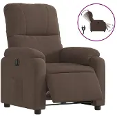 Syfax Relaxsessel Elektrisch Braun Mikrofasergewebe