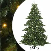 Syfax Künstlicher klappbarer Weihnachtsbaum Grün 180 cm PVC und Stahl