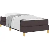 Syfax Boxspringbett mit Matratze Dunkelbraun 90 x 190 cm Stoff