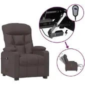 Syfax Relaxsessel Elektrisch Dunkelbraun Stoff