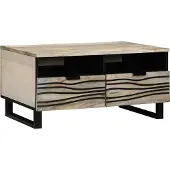 Syfax Couchtisch Weiß 80 x 54 x 40 cm Holzwerkstoff