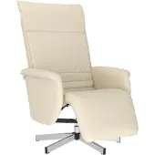 Syfax Relaxsessel mit Fußteil Creme Kunstleder