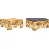 vidaXL 2-tlg. Garten-Lounge-Set Massivholz Teak
