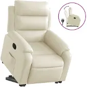 Sonstiges Relaxsessel mit Aufstehhilfe Creme Kunstleder
