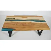 AEA Couchtisch River Table Epoxidharz Massiv Tische 120x70 Flusstisch Echtes Holz