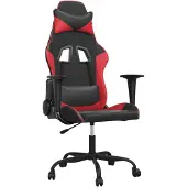 Syfax Gaming-Stuhl mit Massagefunktion Schwarz und Rot Kunstleder