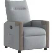 Syfax Relaxsessel Hellgrau Stoff