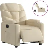 Syfax Relaxsessel Elektrisch Creme Stoff