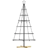 Syfax Weihnachtsdeko mit Ständer Schwarz 154 cm Stahl