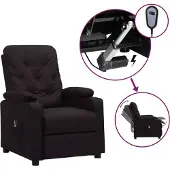 Syfax Relaxsessel Elektrisch Schwarz Kunstleder