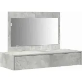 Syfax Schminktisch mit Schubladen Grau 100 x 40 x 70 cm Holzwerkstoff