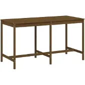 Syfax Gartentisch Honigbraun 203,5x90x110 cm Massivholz Kiefer