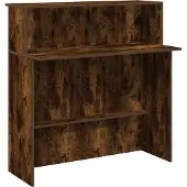 Syfax Empfangstheke Räuchereiche 100x50x103,5 cm Holzwerkstoff
