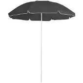 The Living Store Sonnenschirm mit Stahlmast Anthrazit 180 cm