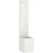Syfax Garten Sichtschutz-Leinwand Floral Weiß 32 x 32 x 150 cm