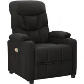 Syfax Massagesessel Schwarz Stoff