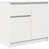 Syfax Sideboard mit Schublade Weiß 71x35x65 cm Holzwerkstoff