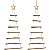 Syfax Hängende Weihnachtsbäume mit Spitzensternen 2 Stk. 42x90 cm