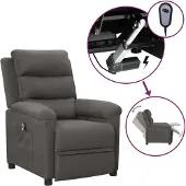 Syfax Relaxsessel Elektrisch Dunkelgrau Stoff