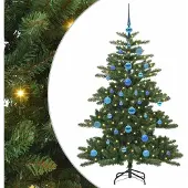 Syfax Künstlicher klappbarer Weihnachtsbaum Grün 150 cm PVC und Stahl