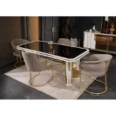 AEA Esstisch Esszimmertisch Essecke Tisch Holztisch Weiß Esszimmer Holz